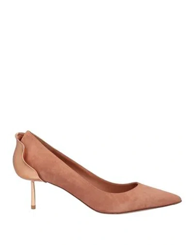 Le Silla Woman Pumps Antique Rose Size 8 Leather, Metal In Pink
