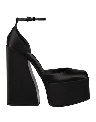 Le Silla Woman Pumps Black Size 11 Textile Fibers