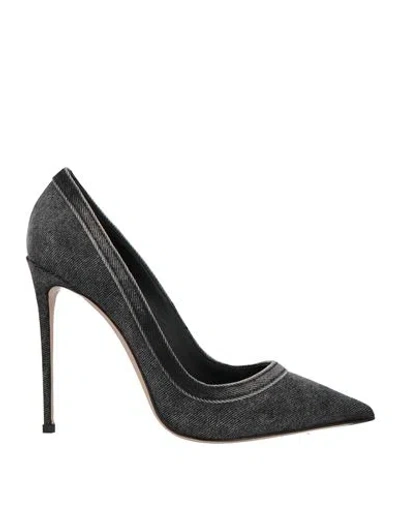 Le Silla Woman Pumps Black Size 11.5 Textile Fibers