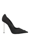 Le Silla Woman Pumps Black Size 5 Textile Fibers In Black