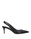 Le Silla Woman Pumps Black Size 6 Soft Leather, Pvc - Polyvinyl Chloride In Black