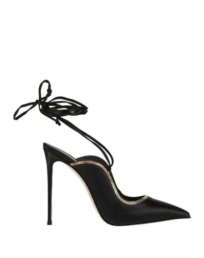 Le Silla Woman Pumps Black Size 7.5 Textile Fibers
