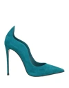 Le Silla Woman Pumps Deep Teal Size 12 Leather In Green