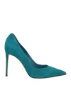 Le Silla Woman Pumps Deep Teal Size 6.5 Leather In Green