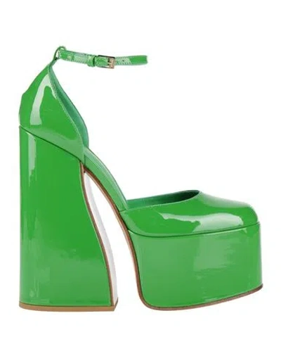 Le Silla Woman Pumps Emerald Green Size 8 Soft Leather
