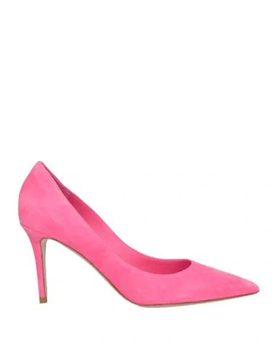 Le Silla Woman Pumps Fuchsia Size 12 Leather In Pink