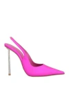 Le Silla Woman Pumps Fuchsia Size 5 Textile Fibers In Pink
