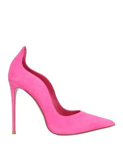 Le Silla Woman Pumps Fuchsia Size 8 Leather In Pink