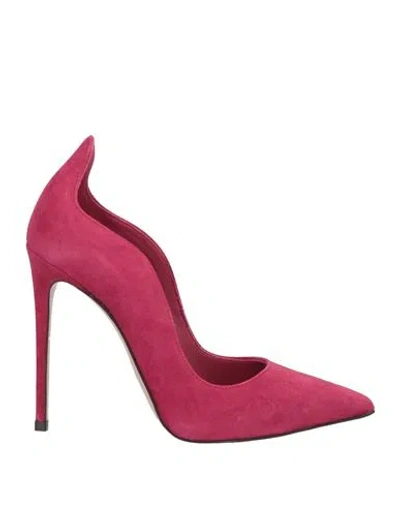 Le Silla Woman Pumps Garnet Size 4 Leather In Pink