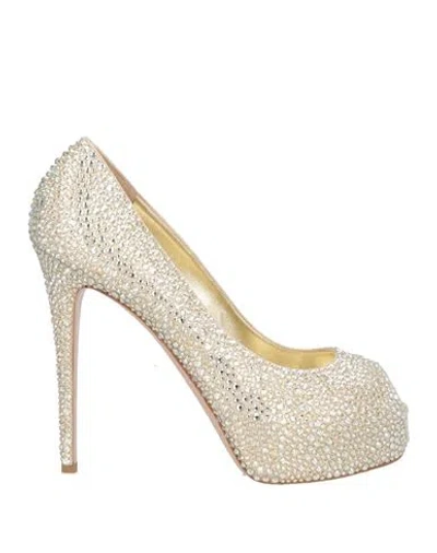 Le Silla Woman Pumps Gold Size 6 Leather