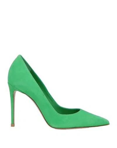 Le Silla Woman Pumps Green Size 4 Leather