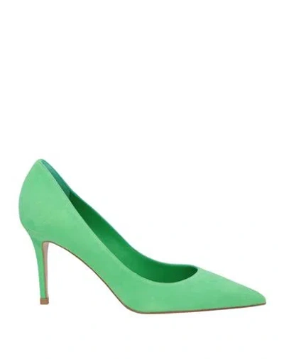 Le Silla Woman Pumps Green Size 9 Soft Leather