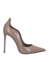 Le Silla Woman Pumps Grey Size 10 Leather