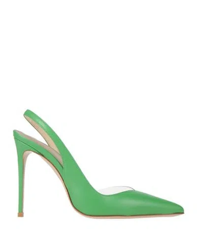 Le Silla Woman Pumps Light Green Size 6 Soft Leather, Plastic