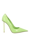 Le Silla Woman Pumps Light Green Size 8 Leather