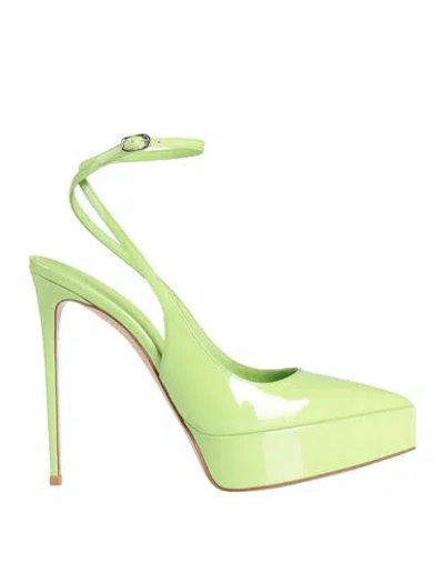 Le Silla Woman Pumps Light Green Size 8 Leather