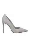 Le Silla Woman Pumps Light Grey Size 6 Soft Leather