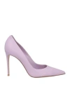 Le Silla Woman Pumps Lilac Size 11 Leather In Pink