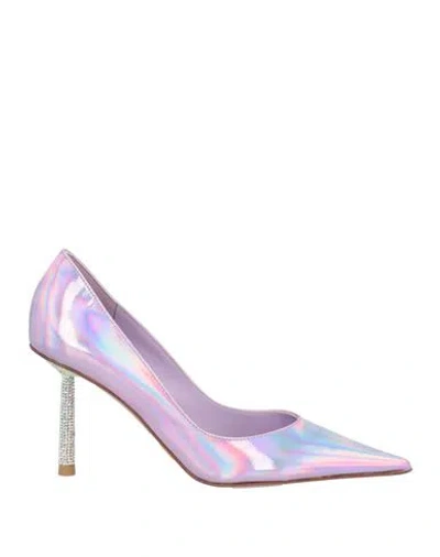 Le Silla Woman Pumps Lilac Size 7 Leather In Multi