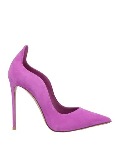 Le Silla Woman Pumps Mauve Size 4 Leather In Pink