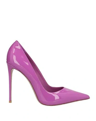 Le Silla Woman Pumps Mauve Size 6.5 Leather