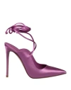 Le Silla Woman Pumps Mauve Size 8 Textile Fibers In Purple