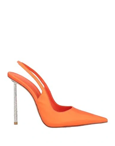 Le Silla Woman Pumps Orange Size 5 Textile Fibers