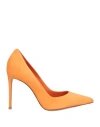 Le Silla Woman Pumps Orange Size 6 Leather