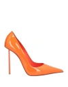 Le Silla Woman Pumps Mandarin Size 6.5 Leather In Orange