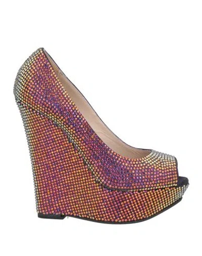 Le Silla Woman Pumps Purple Size 6 Leather
