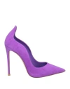 Le Silla Woman Pumps Purple Size 8 Soft Leather