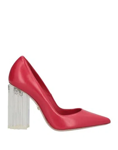 Le Silla Woman Pumps Red Size 5 Leather