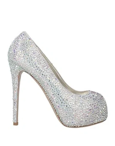 Le Silla Woman Pumps Silver Size 6 Leather