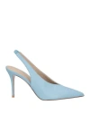 Le Silla Woman Pumps Sky Blue Size 10 Soft Leather