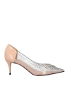 Le Silla Woman Pumps Transparent Size 5 Textile Fibers, Leather