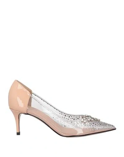 Le Silla Woman Pumps Transparent Size 5 Textile Fibers, Leather