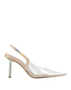 Le Silla Woman Pumps Transparent Size 7.5 Leather, Plastic In Transparent
