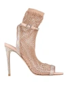 Le Silla Woman Sandals Beige Size 8 Textile Fibers, Leather