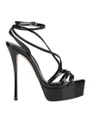 Le Silla 150mm Belen Patent Leather Sandals In Black