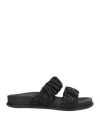 Le Silla Woman Sandals Black Size 11 Textile Fibers