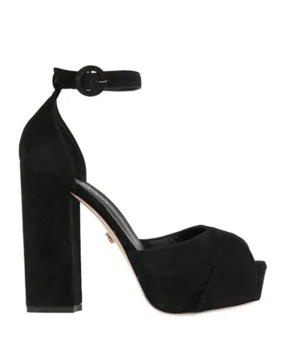 Le Silla Woman Sandals Black Size 5 Leather