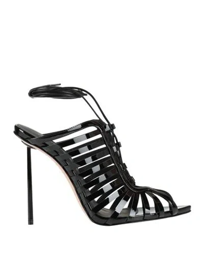Le Silla Woman Sandals Black Size 5 Leather