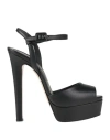 Le Silla Woman Sandals Black Size 5.5 Leather