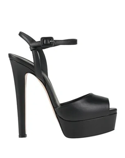 Le Silla Woman Sandals Black Size 5.5 Leather