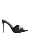 Le Silla Woman Sandals Black Size 6 Textile Fibers In Black