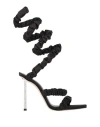 Le Silla Woman Sandals Black Size 6.5 Textile Fibers