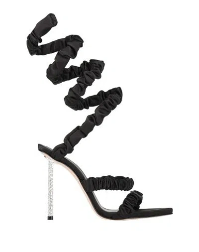 Le Silla Woman Sandals Black Size 6.5 Textile Fibers