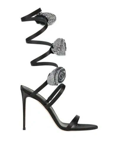 Le Silla Woman Sandals Black Size 7.5 Textile Fibers