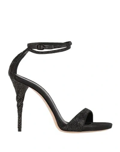 Le Silla Woman Sandals Black Size 8 Leather