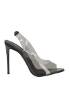 Le Silla Woman Sandals Black Size 8 Pvc - Polyvinyl Chloride In Black